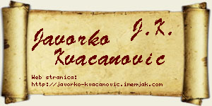 Javorko Kvačanović vizit kartica